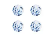 4x Maxwell and Williams Blue Coral Ceramic Round Coaster 10cm - Seaweed