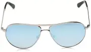 Tom Ford Marko TF144 14X Silver Frame Gradient Light Blue Aviator Sunglasses