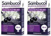 Sambucol Cold and Flu Relief Tablets - Homeopathic Cold Medicine, Nasal & Sinus