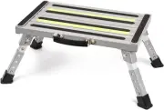 Telescopic Folding Step Stool, Portable Aluminium Platform Steps Extendable Anti