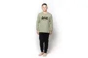 Boys Sizes 8-14 Khaki Relax Long Set PJS Pyjamas