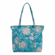 NWT Vera Bradley Vera Tote Peacock Garden Large Shoulder Bag Purse FREE Lanyard