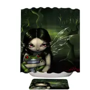 To Love a Frog and Fairy Shower Curtain