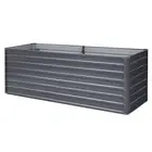 Garden Bed 240x80x77cm Planter Box Raised Container Galvanised Herb Green Finger