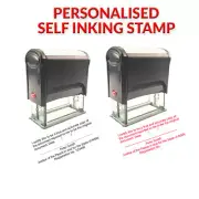 Customized Business Self Inking Stamp to Your Requirements 58mm X 22mm