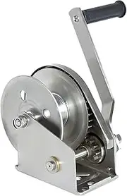 Marine Puller Hand Winch Crank 1200lbs/1800lbs/2600lbs Stainless Steel Heavy Duty Gear Manual Winch For Rv Trailer Boat Cable Puller(1800LBS)