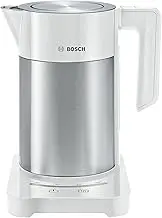 Bosch Sky TWK7201GB 7 Variable Temperature settings & KeepWarm function, Cordless Kettle, 1.7 Litres, White/Silver