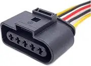 2/3/4/5/6/8/10 Pin 3.5mm Auto Ignition Coil Electrical Waterproof Connector Horn Sensor Plug with Cable 1J0973722 Compatible with VW (Color : 5P of 1J0973725, Size : 1 Pc)