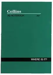 Collins Where is It Indexed Notebook, Size A5, Green