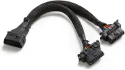 OBD II Port OBD2 16 Pin Splitter Cable 1 Male 2 Female Y Cable Adapter (B4)