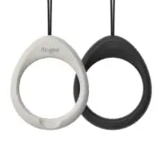 Ringke [Finger Ring Strap] Silicone for iPhone Case, AirPods, USB, Keys - 2 Pack