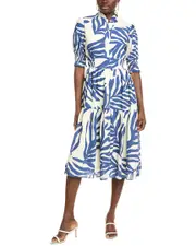 Gracia Ruffle Detail Chiffon Midi Dress