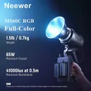 NEEWER MS60C RGB Full Color Outdoor Led Video COB Light 2700K-6500K APP Control