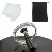 LP Vinyl Record Cleaner Clamp handle Record Label Saver Protector Clean Tool