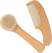 Healeved Baby Care Set Soft Bristle Bath Brush Comb Grooming Kit for Newborns Infants