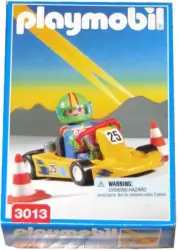 Playmobil 3013 Go-kart Cart GoKart Racer Race Driver Cones Car Toy Set NEW