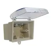 Weather Proof Box Enclosure for Powerpoint and Switch - GPO Socket LOCK clear