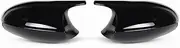 Wing Mirror Protect Decorate Covers for BM&W E90 E91 E92 E93 PRE-LCI 2004-2009 1 Series E87 E81 E82 E88 Gloss Black/Carbon Fiber Look Car Rear View Cap Mirror Cover (Color : Glossy Black)