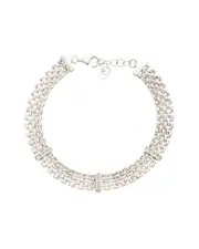 Meshmerise 0.15 ct. tw. Diamond 18K Gold Over Silver Bangle Bracelet