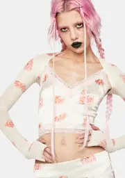 [No Dress] Floral Print Cami Shrug Set