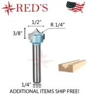 Tideway Carbide Industrial LC04050804 R1/4" Radius Carving 1/4" shank router bit