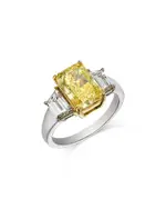 Bloomingdale's Fine Collection Certified Lab Grown White & Yellow Radiant Cut Diamond Engagement Ring in 18K White & Yellow Gold, 4.1 tcw