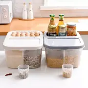 Plastic Rice Barrel 20L Rice Barrel Sealed Flour Grain Storage Box Separated