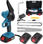 Mini Chainsaw Cordless, 6 Inch Handheld Electric Power Chainsaw with 2Pcs Bat...