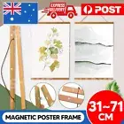 31~71CM Magnetic Poster Frame Teak Wooden Hanging Scroll Wall Art Poster Hanger