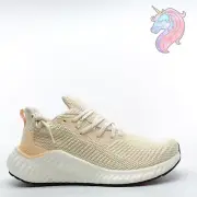 Adidas AlphaBoost Ecru Tint Glow Orange Running Shoes G28565 Mens 7.5 Womens 8.5
