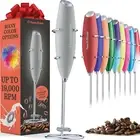 Powerful Handheld Milk Frother, Mini Milk Foamer, Battery Operated Stainless Ste
