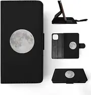 Full Moon Moonlight Satellite FLIP Wallet Phone CASE Cover for Apple iPhone 14
