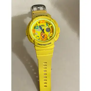 二手babyG手錶黃色 需自行更換電池