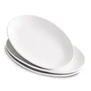 Porcelain Serving Platters, 12 Inch Large Serving Trays, Oval Serving White