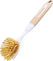 Cup Brush, Dish Scrubber Brush, Pot Scrubber 2-in-1 Cleaning Brush, Multifunctional Dish Brush, Kitchen Scrubber Brushes with Handle for Home, Restaurant, Dorm