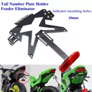 Universal License Number Plate Holder Brackets Tail Tidy For Kawasaki Ninja ATVs