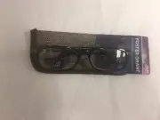 NEW Foster Grant Black Reading Glasses +1.25 Strength