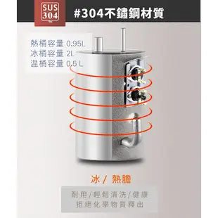 【元山牌】落地型冰溫熱桶裝飲水機(YS-8202BWSI)
