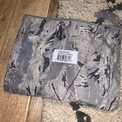 MIL-TEC Brand Poncho USAF style waterproof rain RipStop cape military PONGIABU