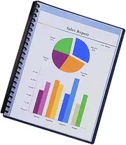 Bantex, Refillable Display Book A4, 20 Pockets, Durable PP Cover, Clear Front Cover for Personalisation