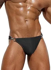 [KEOYA] Men’s Swim Briefs Low Rise Quick Dry Swimsuit Athletic Training Swimwear Hook and Eye
