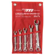 TTI FLARE NUT SPANNER SET FNS5SET 5Pcs,10x11mm,12x13mm,13x14mm,15x17mm & 19x22mm