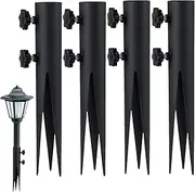 Metal Ground Spike Replacement Stakes,Sturdy Outdoor Light and Garden Stakes | Metal Torch Stake Outdoor Torch Stand for Bird Feeders Flags Flagpoles and Umbrellas