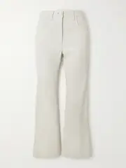 [Joseph] Joseph - Duke Cropped Leather Flared Pants - White - FR 38 FR 38 White