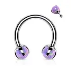 Piercing Horseshoe Opal Synthetic Purple ( Ear, Daith , Septum)