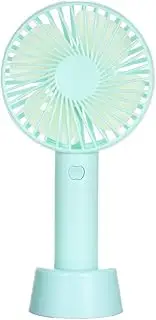 zolyet Portable Handheld Fan with Stand Cradle USB Wind Blower 3 Setting for Indoor and Activities Blue Blue