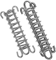 Abaodam 2pcs Dog Leash Spring Heavy Duty Stainless Steel Bungee Leash Metal Spring Buckle for Large Outdoor Activities Camping