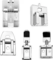 Fokroin Pack of 5 Sewing Feet Zip, Zipper Presser Foot Sewing Accessories, Hem Foot for Sewing Machine, Sewing Machine, Household Accessories Set, Zip Presser Foot for Brother Singer Janome Home