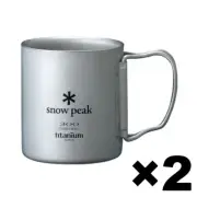 snow peak Titanium Double Walled Mug 300ml 2Cup Set φ76×86mm 92g MG-052FHR