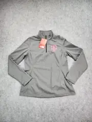 The North Face 1/4 Zip Tech Fleece Womens Medium Gray Long Sleeve Pullover